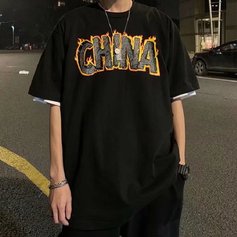 Áo Thun Dáng Rộng In Họa Tiết Hoạt Hình Phong Cách Hip Hop Hàn Quốc Thời Trang Mùa Hè Cho Nam Và Nữ