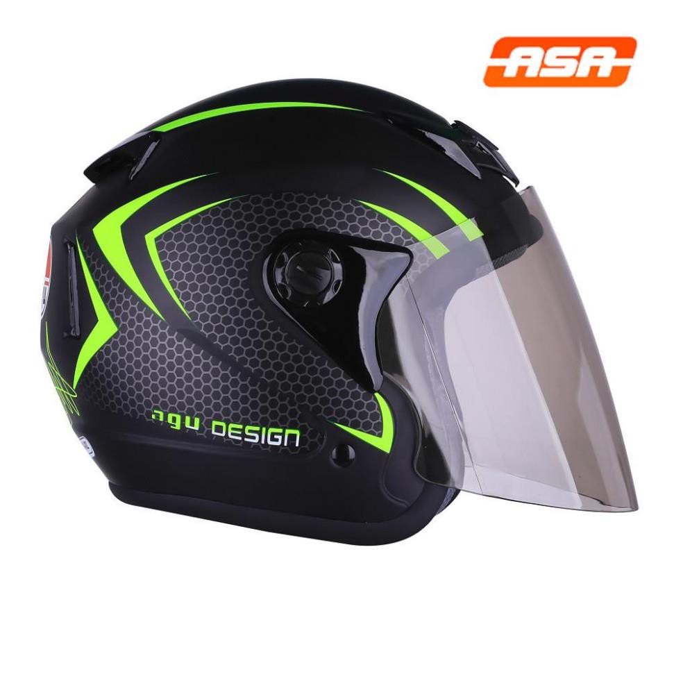 Mũ Bảo Hiểm Moto PGK Tem V2 Kính Khói - Chọn Mẫu - ASA HELMETS