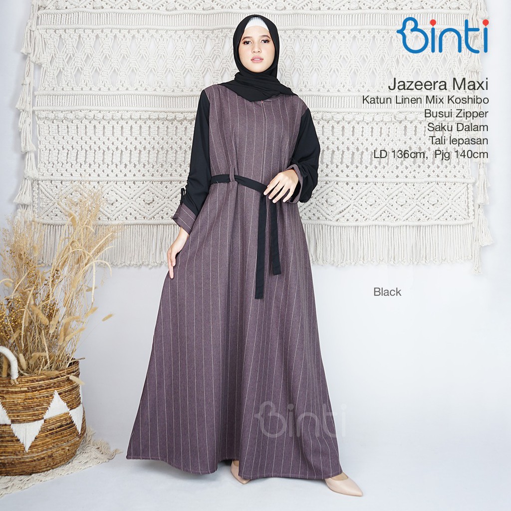 Đầm Cotton Lanh Phong Cách Jazeera Ld 136 Gamis Busui Salur Mix Koshibo