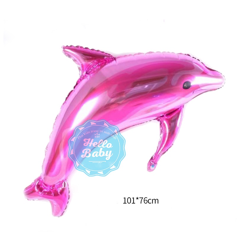 Bóng tráng nhôm trang trí hình cá heo (100cm)