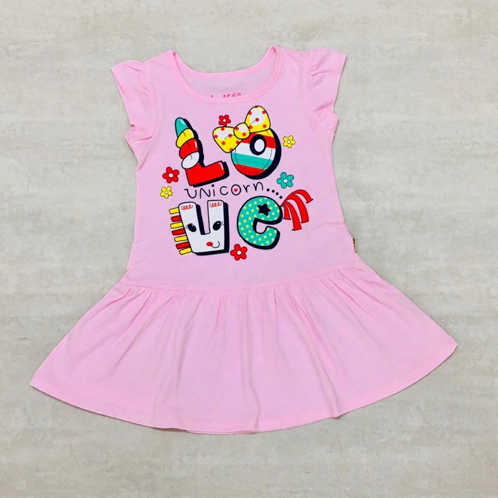 Đầm thun cotton unicorn mát mẻ và dễ thương cho bé gái mùa hè