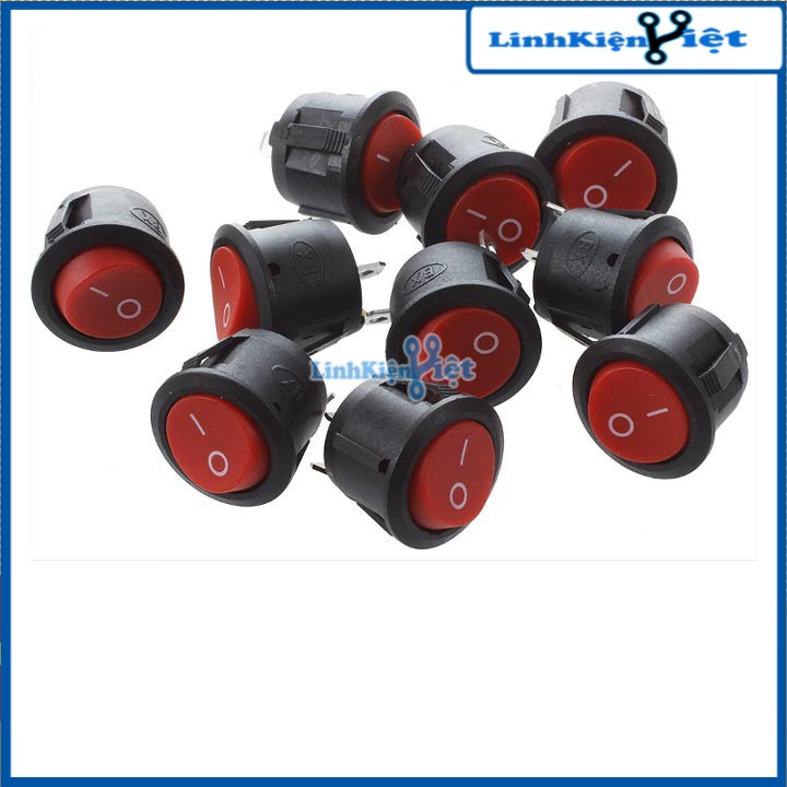 Công Tắc Bập Bênh Tròn Loại To 20mm KCD1-105 6A/250V 2 Chân 2 Chế Độ ON-OFF