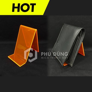 COMBO 10 Kệ Mica CAM Trưng Bày Bóp Ví Cao