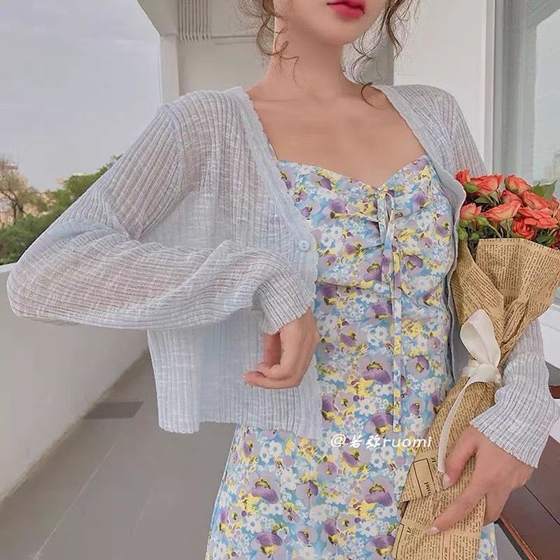 Áo khoác len croptop mỏng siêu nhẹ (có ảnh thật ở cuối)
