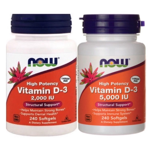Now Foods vitamin D3 hộp 240 viên