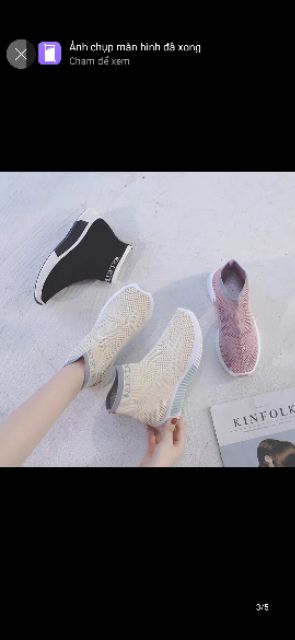 Giày cổ chun, boot len cao cổ hít hót cực mềm êm chân | BigBuy360 - bigbuy360.vn