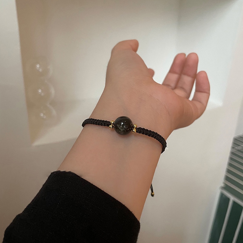 Vòng Đeo Tay Bằng Đá obsidian Thời Trang Cho Cặp Đôi