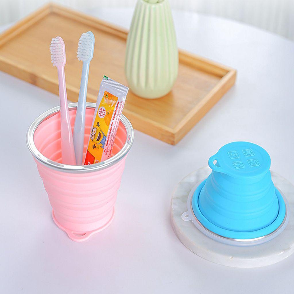 Cốc Du Lịch AUGUSTINA 3 Điện Dung Bằng Silicon Có Dây Đeo Tay Tái Sử Dụng Được Thời Trang