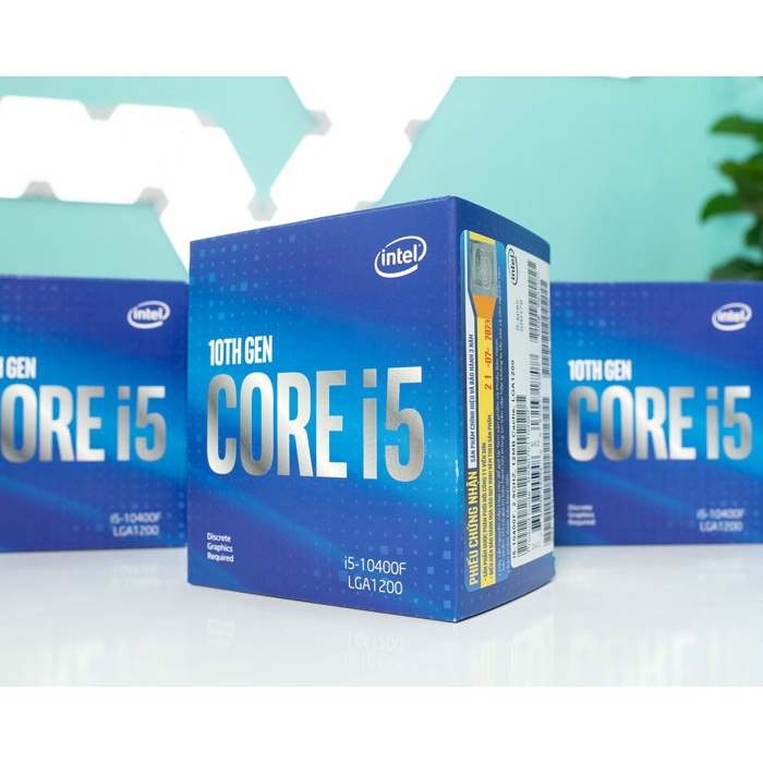 CPU Intel Core i3 10105 / 10105F - i5 10400F - i5 11400 / 11400F - Socket Intel LGA 1200 - FullBox - Bảo hành hãng 36T