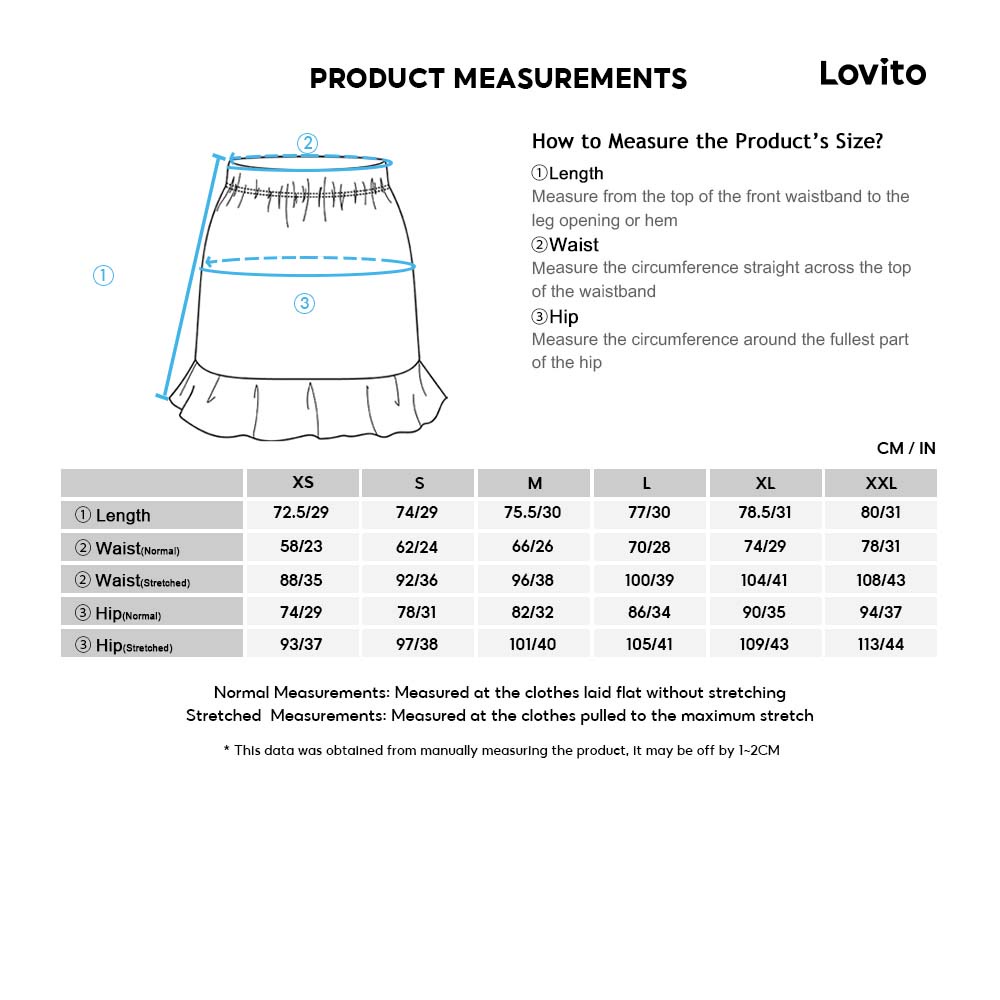 Lovito Chân Váy Midi Trơn Màu Xinh Xắn Dành Cho Nữ L27AD130 (Đen)