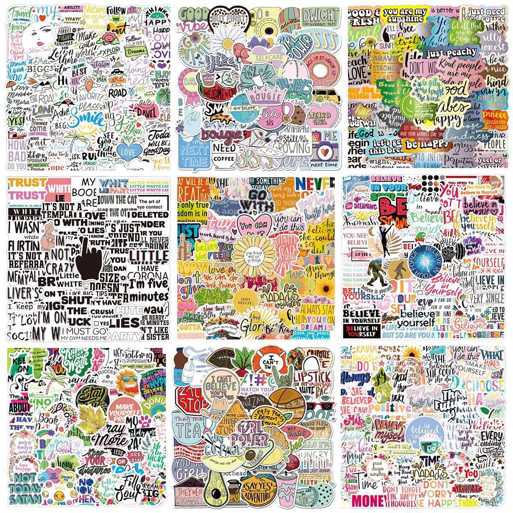 1 Tấm Sticker Dán Laptop Mũ Nón Bảo Hiểm Vali Xe Tay Ga Phong Cách Graffiti Dễ Thương | BigBuy360 - bigbuy360.vn