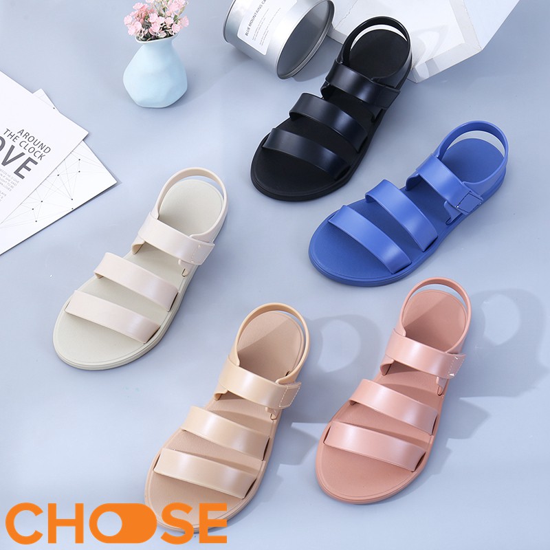 Giày Nữ Choose Đi Mưa Sandal 3 Quai Nhựa Chống Thấm Nước Cho Các Bạn Trẻ Mùa Mưa G18K5 | BigBuy360 - bigbuy360.vn