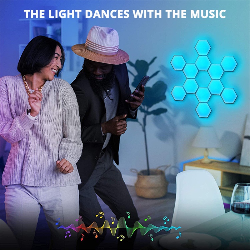 Đèn LED Lục Giác RGB Cảm Ứng Chạm Thông Minh 5V