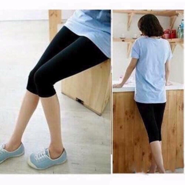 Quần legging ngố 4 túi chất dày dặn | BigBuy360 - bigbuy360.vn