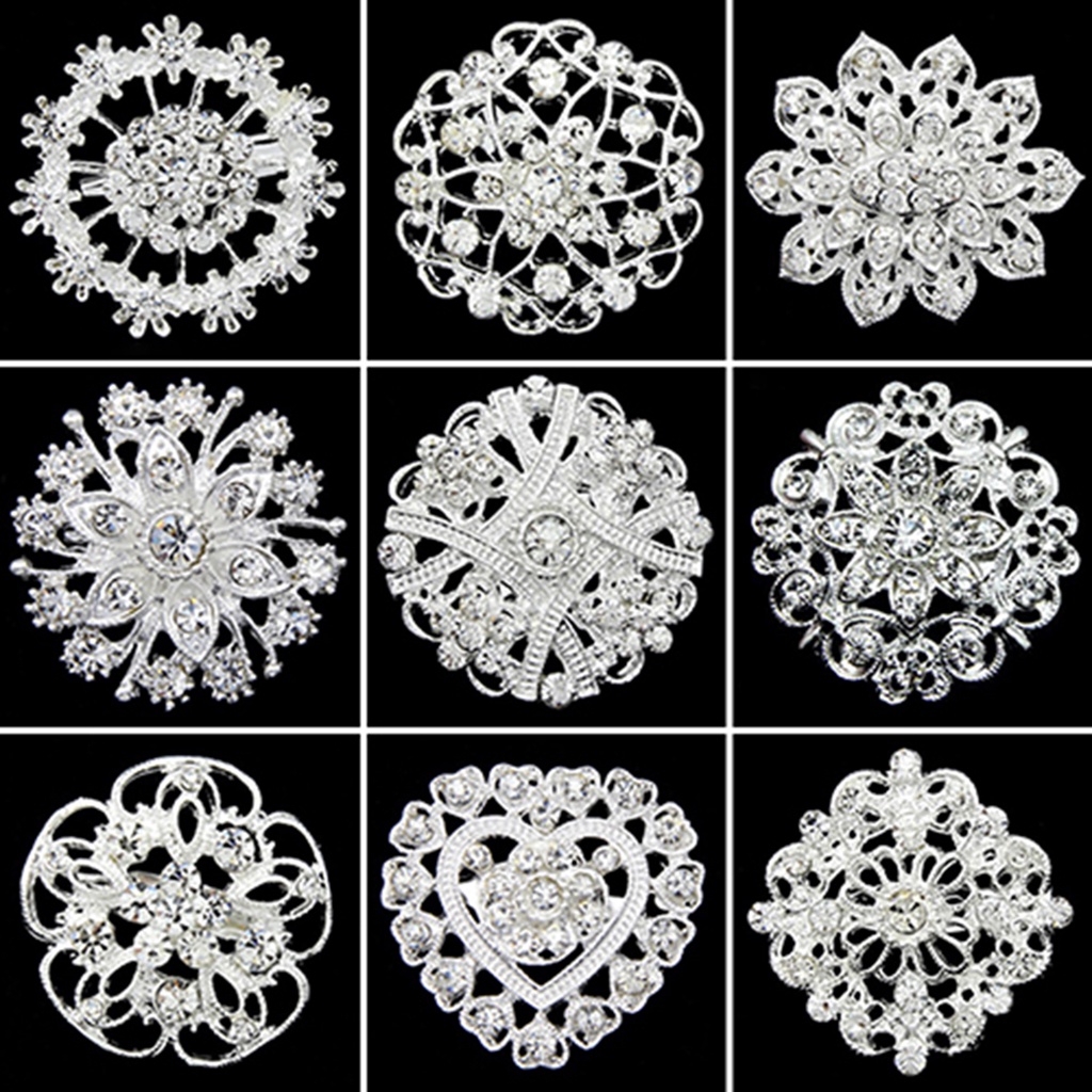 Ghim Cài Áo Hình Trái Tim Đính Đá Nhân Tạo Thời Trang Cho Nữ