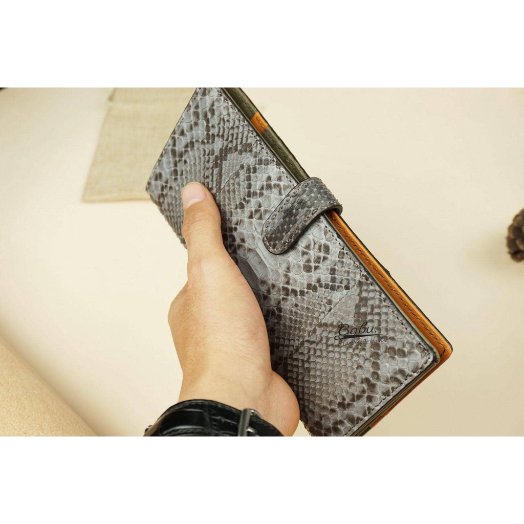 VÍ DÀI DA TRĂN NHẬP KHẨU, VÍ NAM DA THẬT DÁNG DÀI SANG TRỌNG WL090