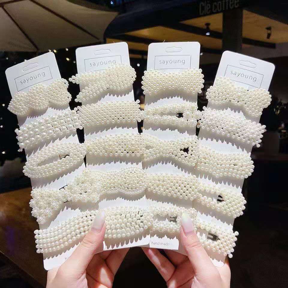 Kẹp Tóc Đính Ngọc Trai Nhân Tạo Thời Trang Hàn Quốc 1 Cái