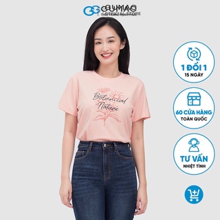 Áo thun nữ cổ tròn in hoa thời trang GUMAC ATC04039 - mẫu mới