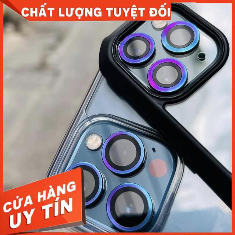 Cường lực camera viền TITAN bảo vệ Camera [ bộ 3 mắt ] iphone 11/ Iphone 12 mini / iphone 12 /12 promax