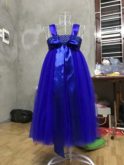 Đầm thiết kế ❤️FREESHIP❤️ Đầm thiết kế cho bé gái xanh coban