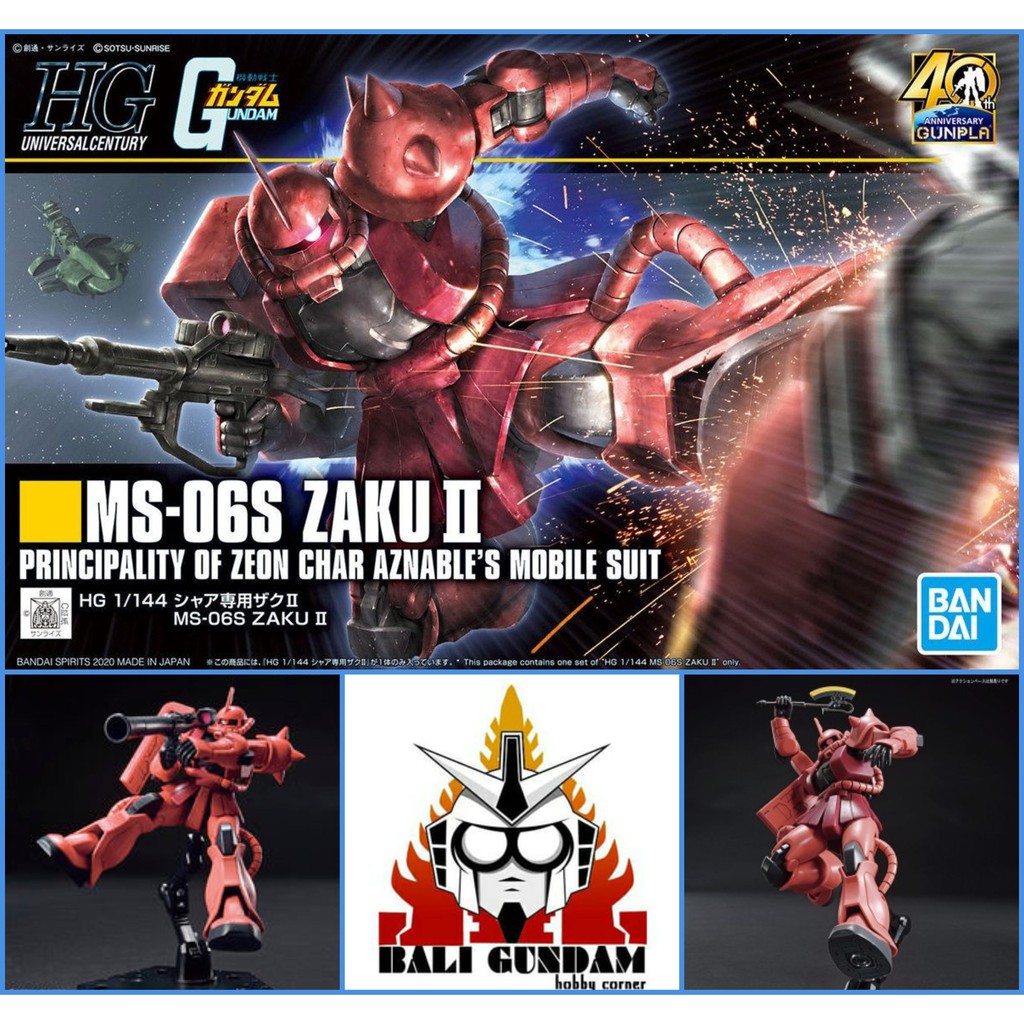 Mô Hình Đồ Chơi Lắp Ráp Hg 1 / 144 Ms-06s Char Zaku Ii