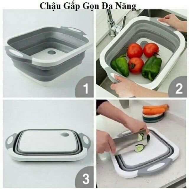 Bộ Thớt Kèm Chậu Gấp Gọn Đa Năng( tiện lơi)