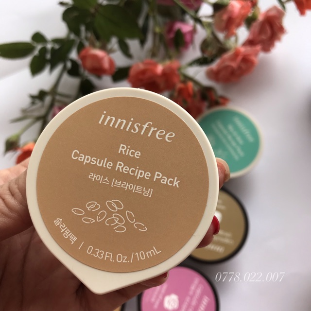 [New 2019] Mặt Nạ Hủ Chiết Xuất Từ Thiên Nhiên Innisfree Capsule Recipe Pack