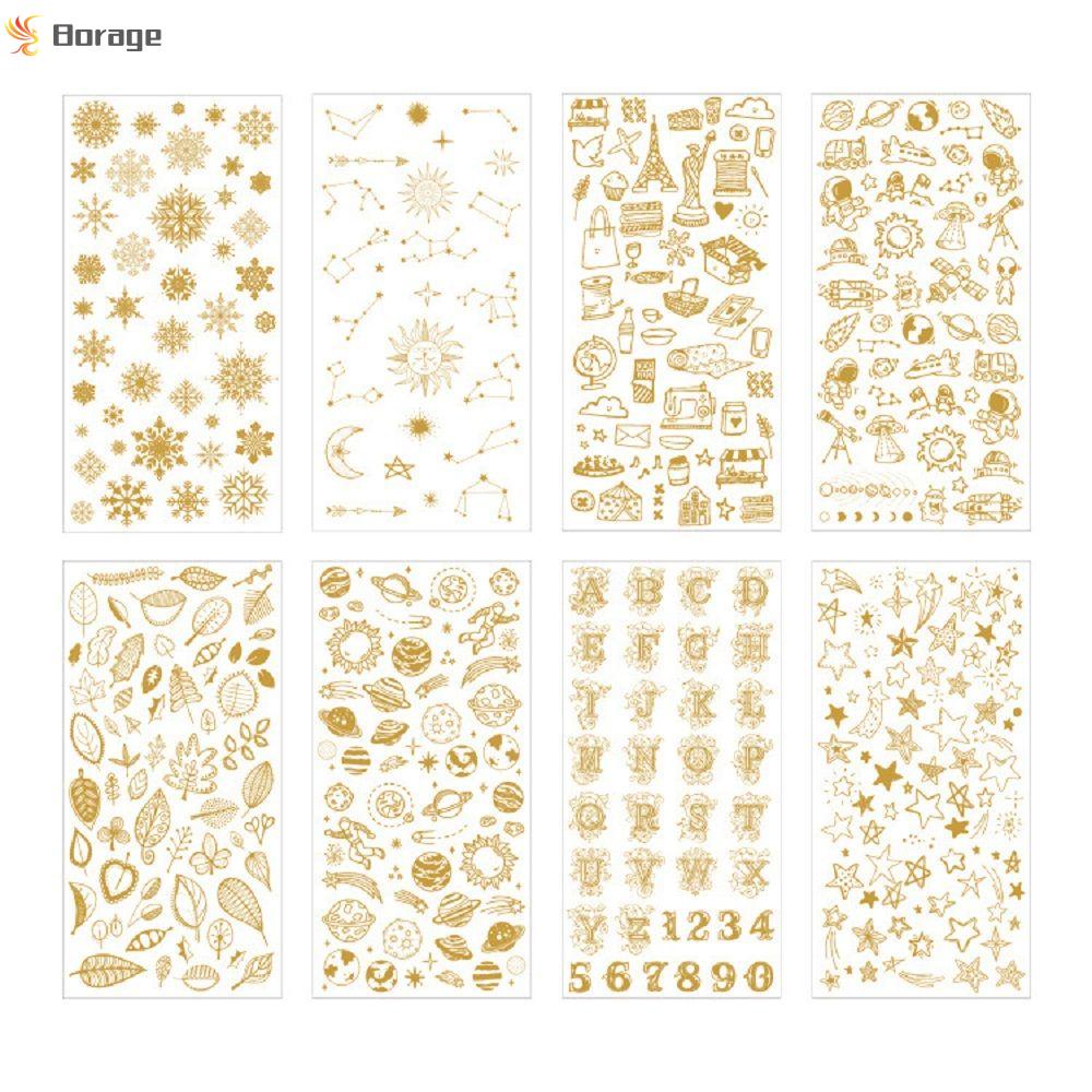 1 túi miếng dán trang trí sổ tay/nhật ký hình ảnh nghệ thuật thủ công