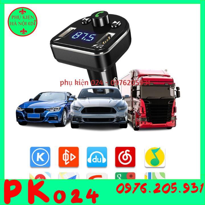 Máy Nghe Nhạc Bluetooth MP3 Kèm Bộ Sạc Xe Hơi 2 USB Kết Nối Cuộc Gọi Thoại Trình Phát Nhạc USB