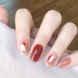 KOLIN set 24 móng tay giả gửi một keo dáng yêu nail giả móng tay giả kiểu pháp 1367