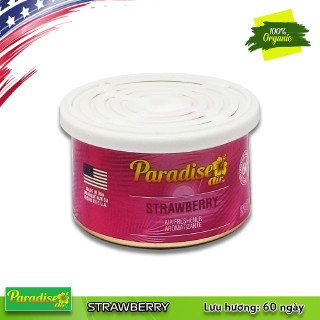 13[Nhập khẩu Mỹ] Sáp thơm ô tô Paradise Air Freshener hương STRAWBERRY (mùi thơm của dâu tây cùng kẹo caramen và vani)