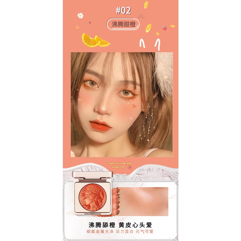 Phấn má hồng CDE - ánh nhũ mịn tự nhiên