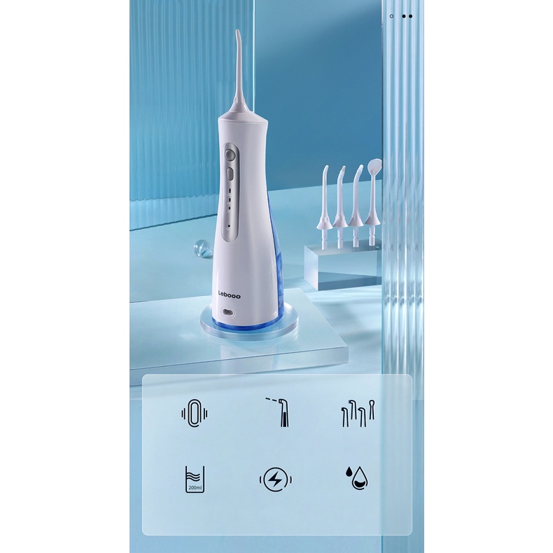 Máy đánh răng tia nước, Máy đánh răng tia nước, Tăm vệ sinh răng - Máy Tăm Nước Cao Cấp Lebooo 200ml,bảo hành uy tín
