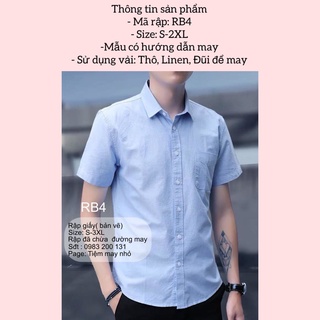 Rập giấy may áo sơ mi nam ngắn tay_RB4