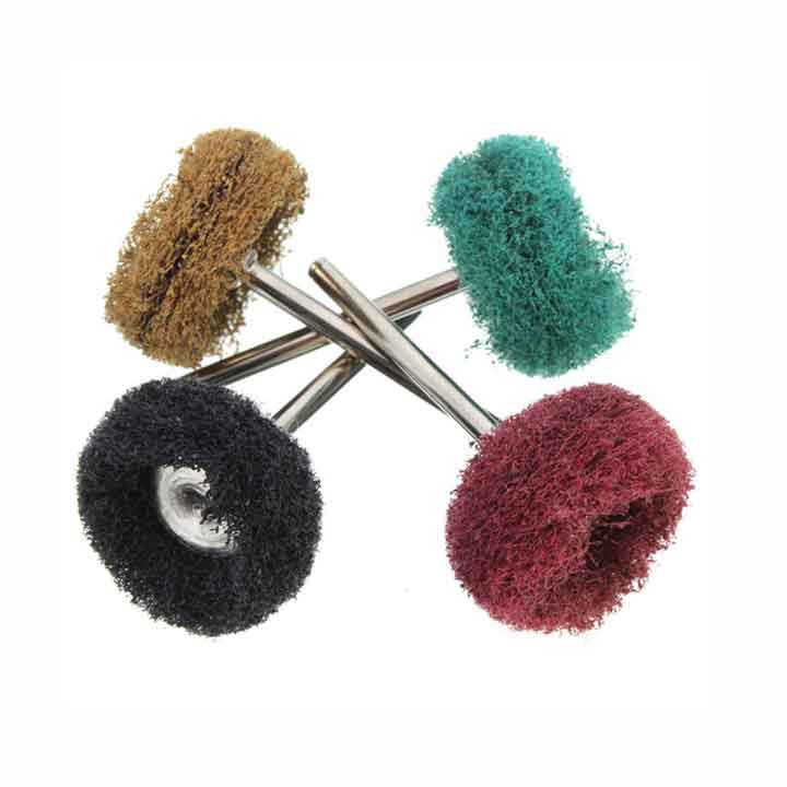 Chổi Đánh Bóng Mini Trục 3mm Sợi Rối Nỉ Mài Đầu Chà Nhám
