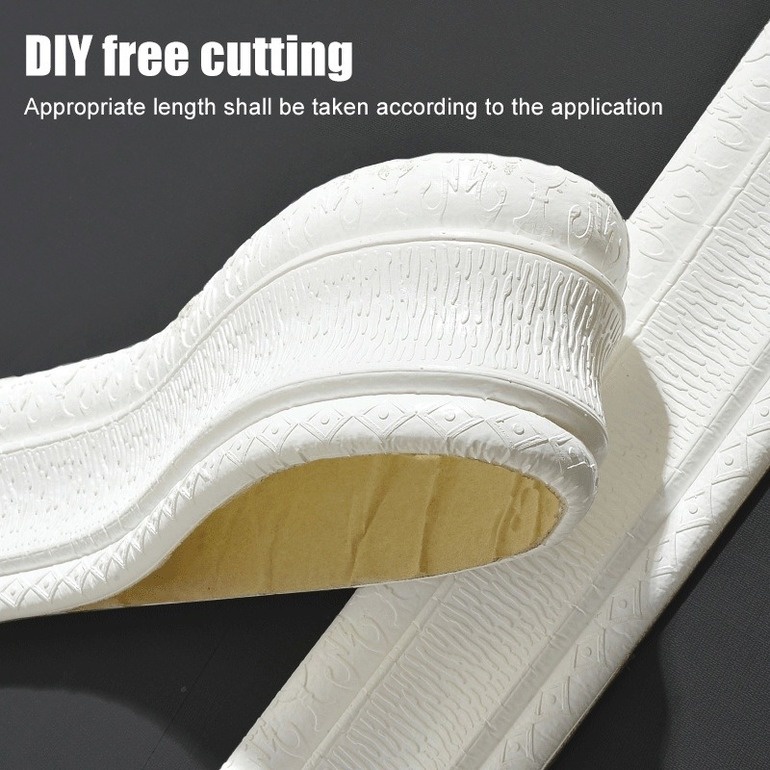 Cuộn Dây Xốp Dán Viền Tường Trang Trí 3D Chống Thấm Nước 230Cm