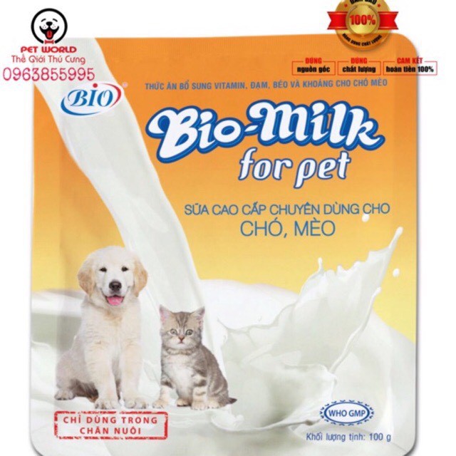 Sữa cho chó mèo con Bio Milk