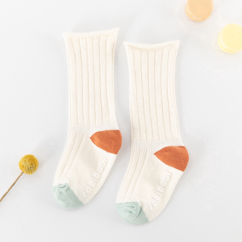 Vớ Cotton Màu Trơn Thời Trang Đơn Giản Thoải Mái Cho Trẻ Sơ Sinh