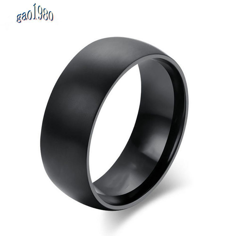 Nhẫn Cưới Chất Liệu Thép Titan Bản Rộng 8mm