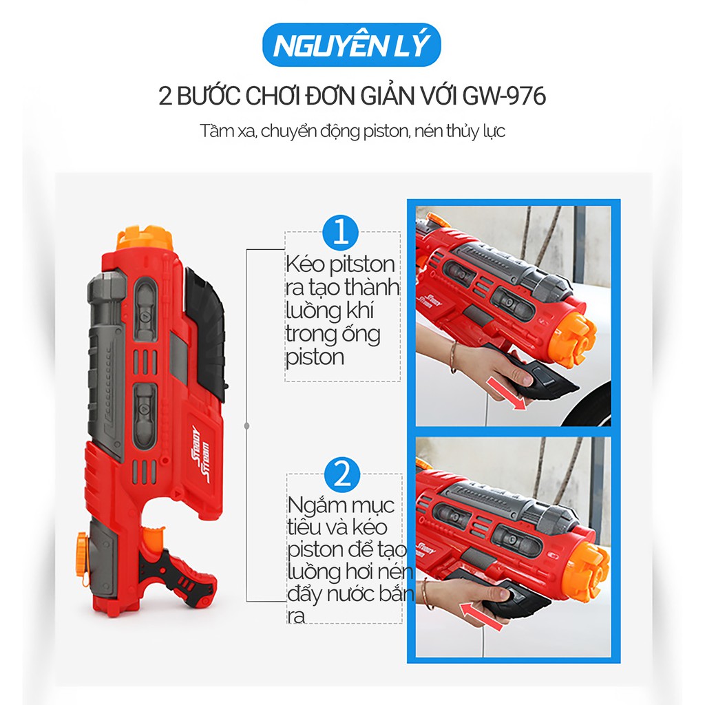 Súng Bắn Nước Nén Hơi Dung Tích Siêu Khủng, Siêu Chất GW-976