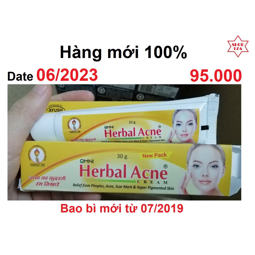 Kem giảm mụn Omni Herbal Acne Cream 30g