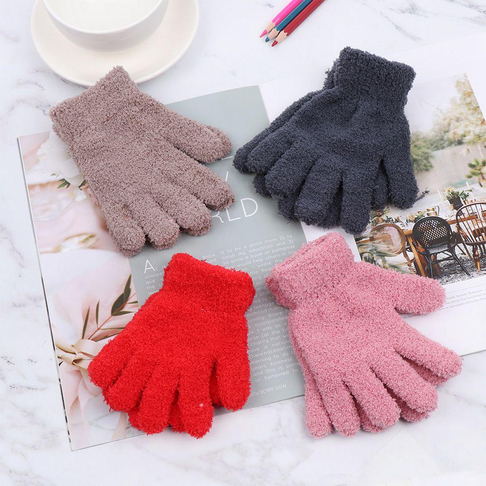 Găng Tay Giữ Ấm Mềm Mại Họa Tiết Hoạt Hình Cho Bé
