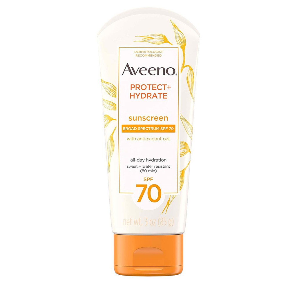 Kem chống nắng Aveeno Protect + Hydrate Moisturizing Sunscreen Lotion with Broad Spectrum SPF 70