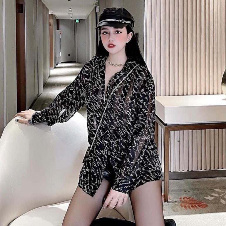 Áo Sơ Mi ☑️ 𝑩𝑰𝑮𝑺𝑰𝒁𝑬 ☑️ Phối Voan Cách Điệu Siêu Chảnh Phù Hợp Đi Chơi Đi Làm | BigBuy360 - bigbuy360.vn