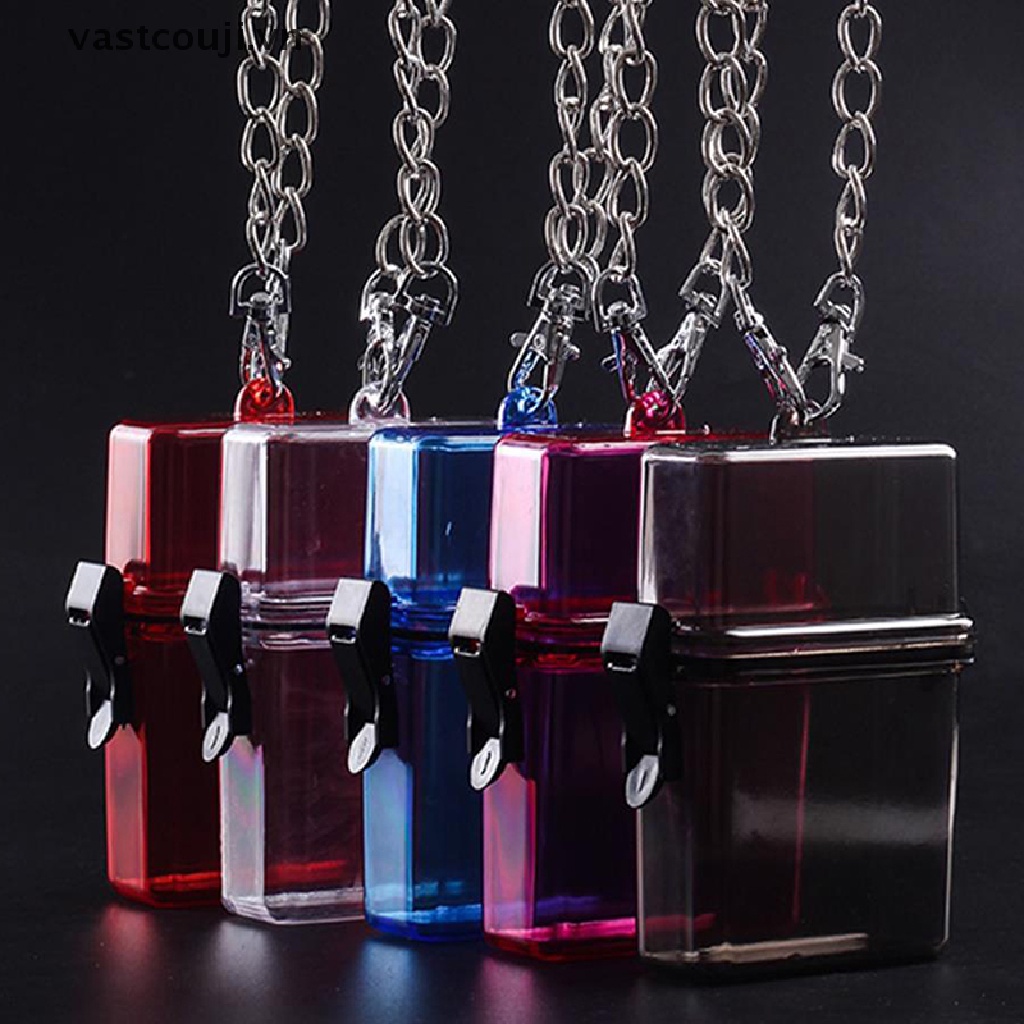 Hộp Đựng Thuốc Lá Bằng Nhựa Chống Thấm Nước Kèm Dây Xích Treo Tiện Dụng