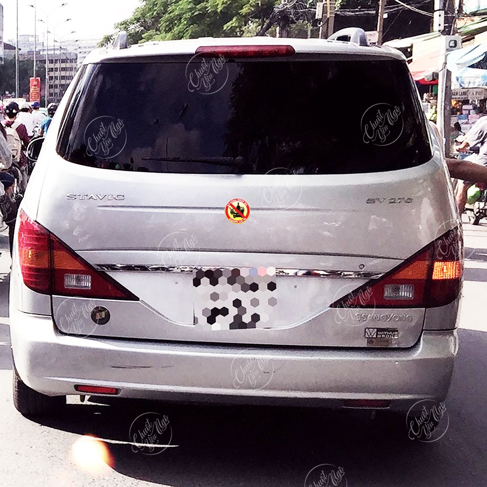 Combo 10 logo decal dán tem Đã Uống Ruọu Bia Không Lái Xe dán ôtô