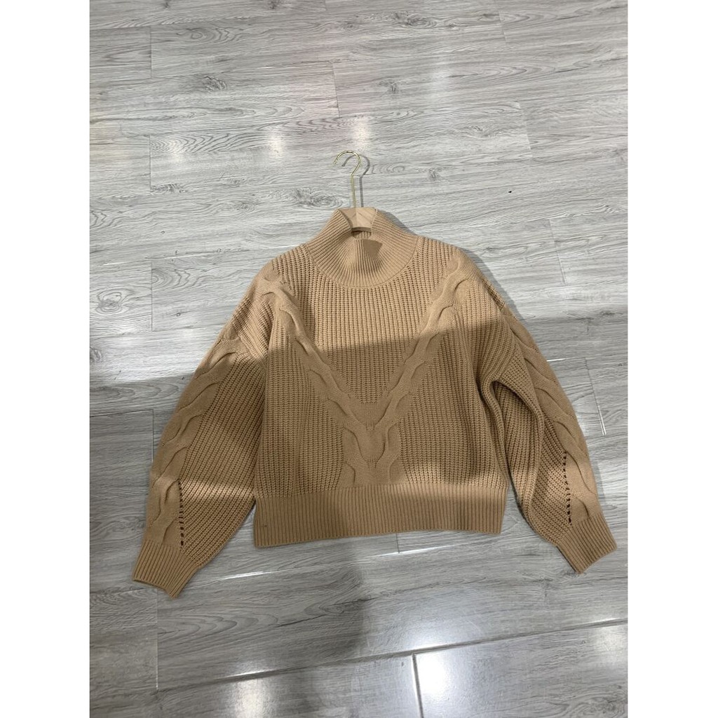 Áo len xoắn thừng tay bồng free size