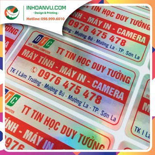 IN TEM BẢO HÀNH, TEM VỠ, TEM 7 MÀU, TEM BẠC THIẾT KẾ THEO YÊU CẦU