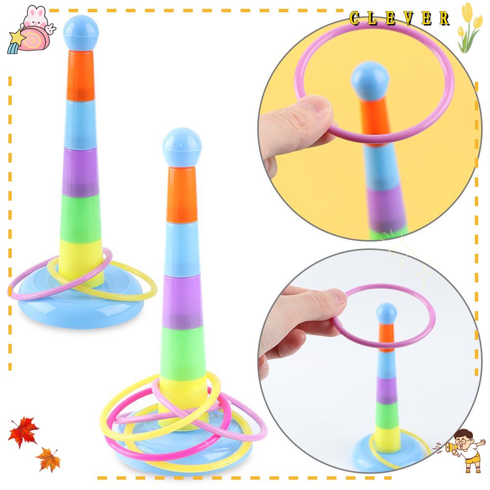 Bộ Đồ Chơi Vòng Xếp Chồng Bằng Nhựa Rèn Luyện Trí Thông Minh Cho Bé