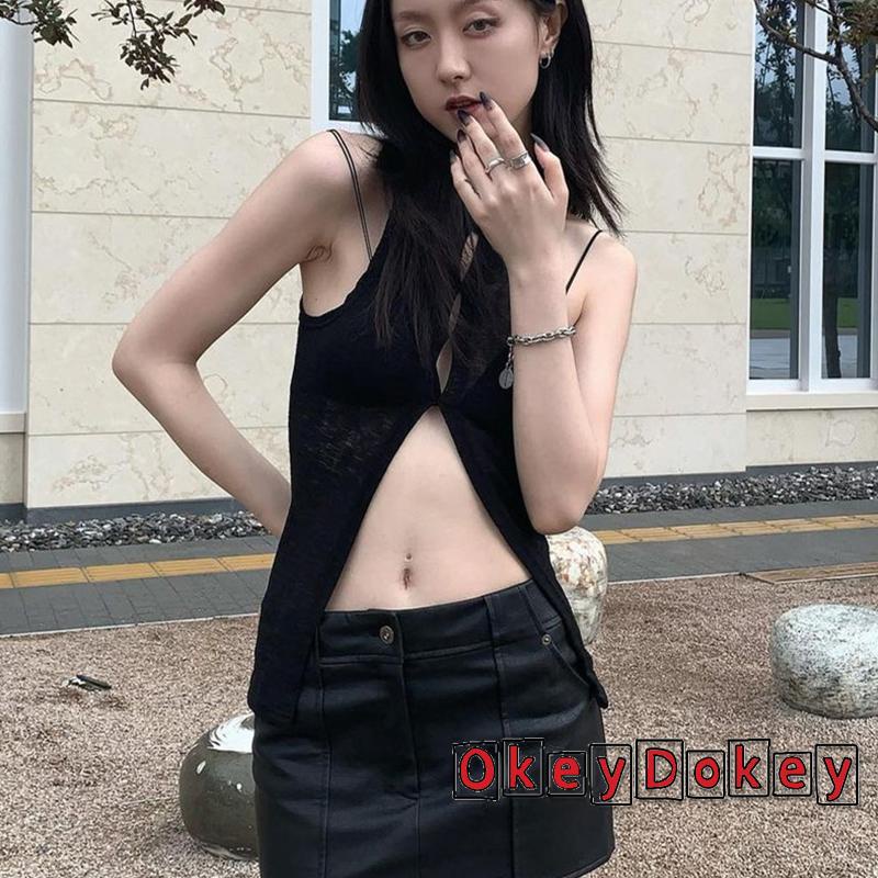 Áo Lưới Sát Nách Cổ Tròn Màu Trơn Thời Trang Cho Nữ